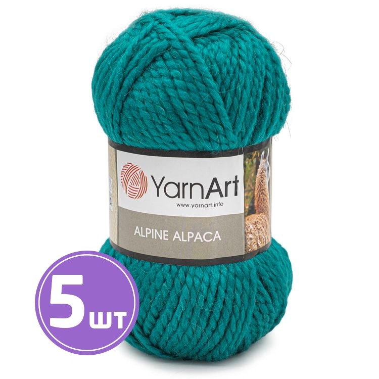 Пряжа YarnArt Alpine Alpaca (446), светло-изумрудный, 5 шт. по 150 г