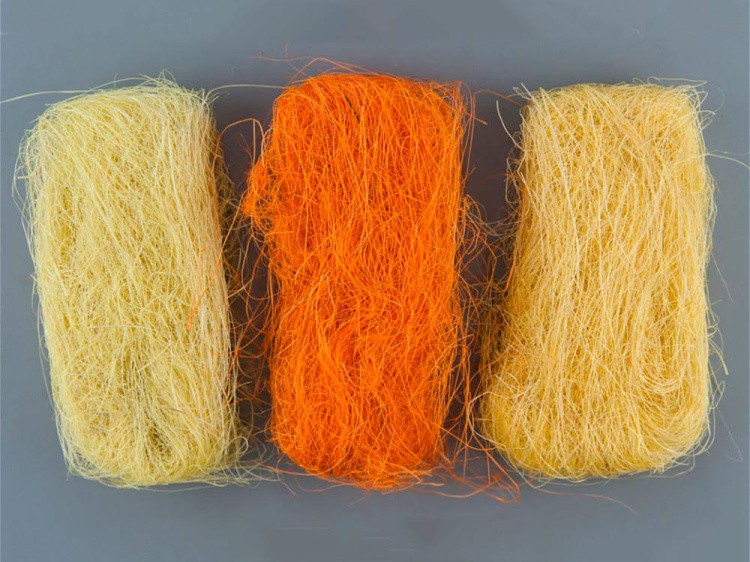 Сизалевое волокно MIX, цвет: 02 светло-желтый/желтый/оранжевый 30 г, Blumentag — картинка 2