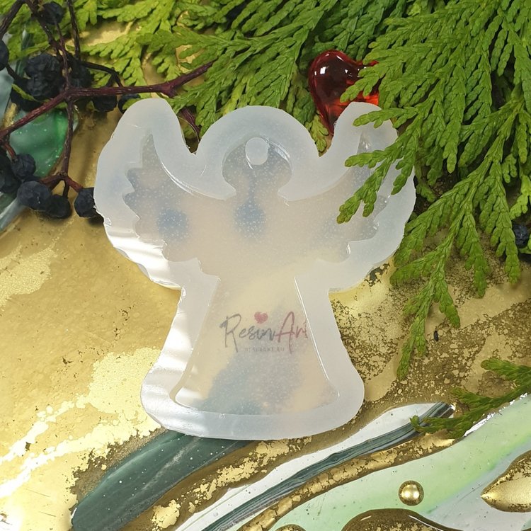 Молд силиконовый Елочная игрушка Ангелочек, ResinArt — картинка 2