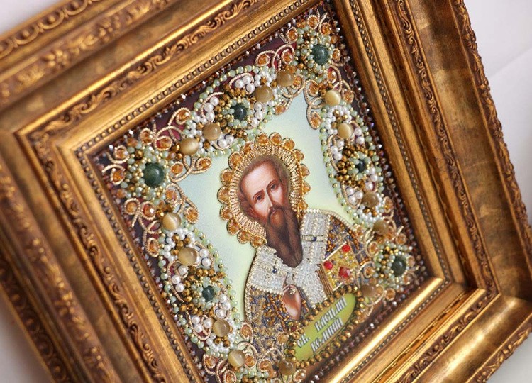 Вышивка Образа в каменьях «Святой Василий» — картинка 3