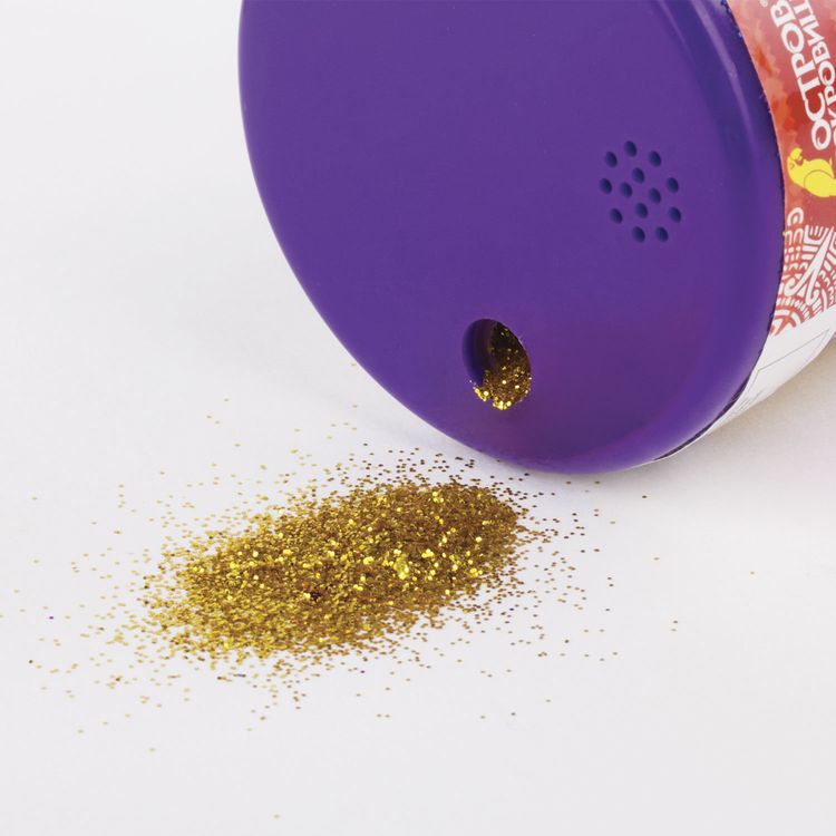 Блестки (глиттер), диспенсер с дозатором, 6 цветов по 10 грамм, Остров Сокровищ — картинка 4