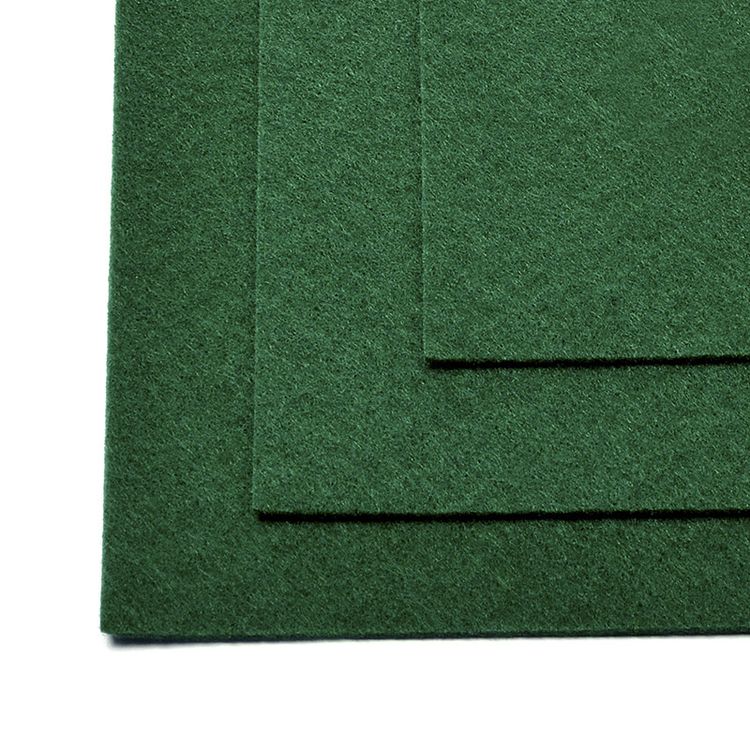 Фетр листовой мягкий №667 темно-зеленый (10 шт.)