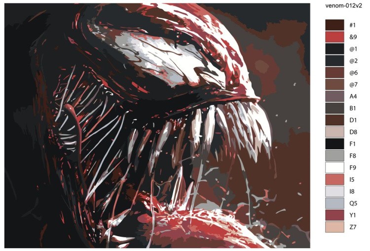 Картина по номерам «Веном: Карнаж» — картинка 2