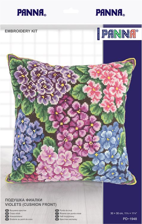Набор для вышивания «Подушка. Фиалки» — картинка 2
