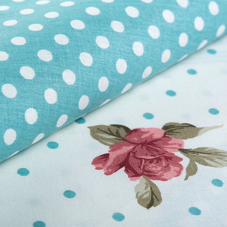 Ткань ранфорс Розовые мечты, 100% хлопок, 3 м, ширина 240 см, цвет: мята, Wella Home — картинка 3