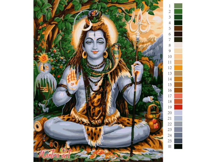 Картина по номерам «Шива» — картинка 2