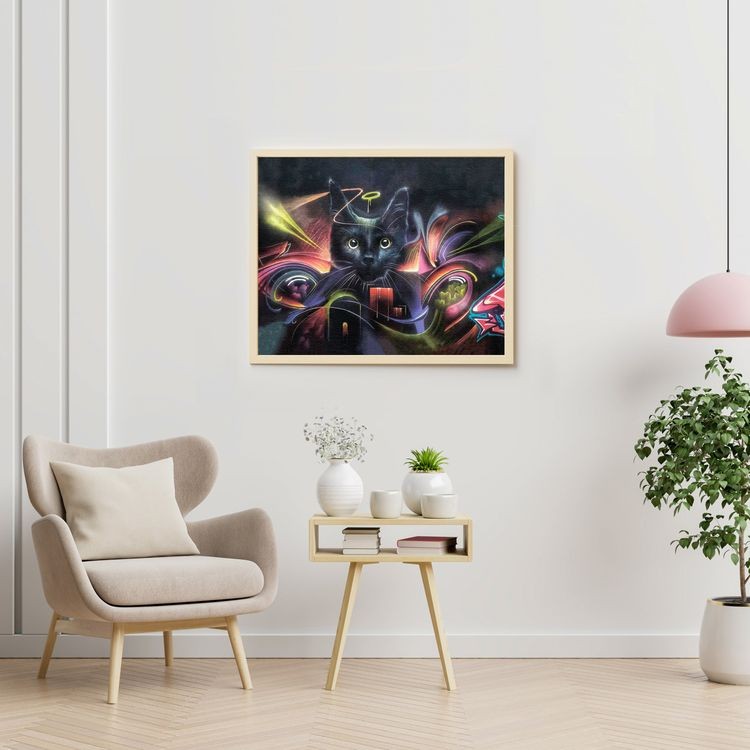 Картина по номерам «Кошка в стиле граффити» — картинка 4