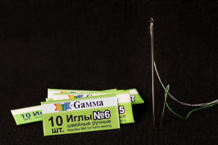 Иглы для шитья ручные №6 швейные 10 шт., Gamma — картинка 3