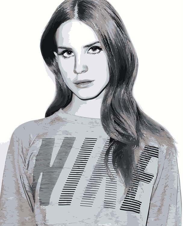 Картина по номерам «Lana Del Rey Лана Дель Рей 2»