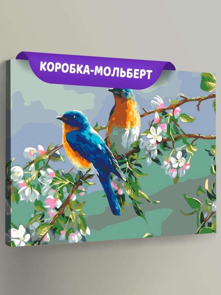 Картина по номерам «Весенние птицы»