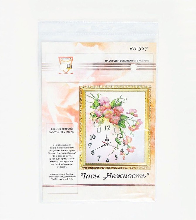 Набор вышивки бисером «Часы Нежность» — картинка 3