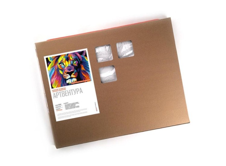 Картина по номерам «Радужный лев» — картинка 8