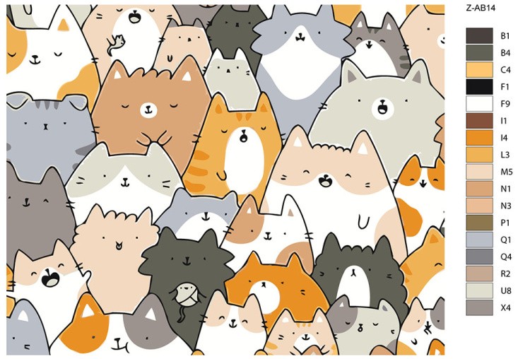 Картина по номерам «Много котиков не бывает» — картинка 2