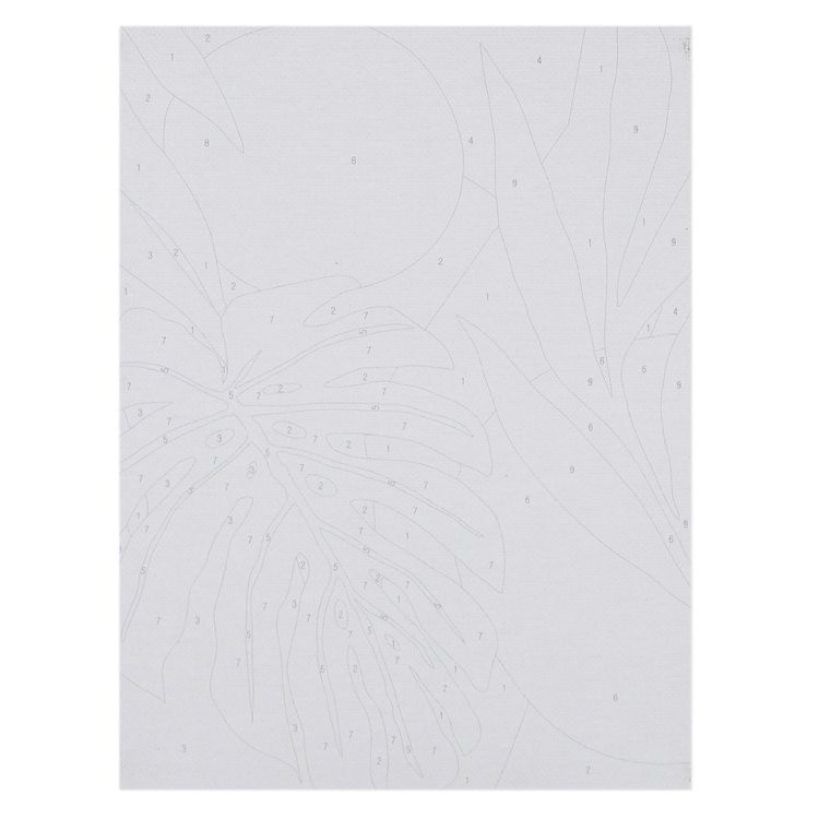 Картина по номерам с поталью «Тропические листья» — картинка 2