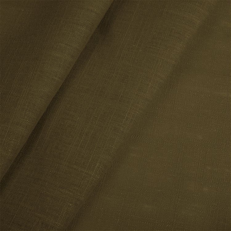 Ткань льняная, 1 м x 140 см, 190 г/м², цвет: хаки, TBY — картинка 2
