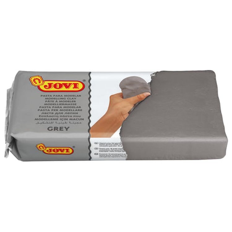 Паста (масса) для моделирования и лепки JOVI, отвердевающая, 500 г, серая — картинка 2