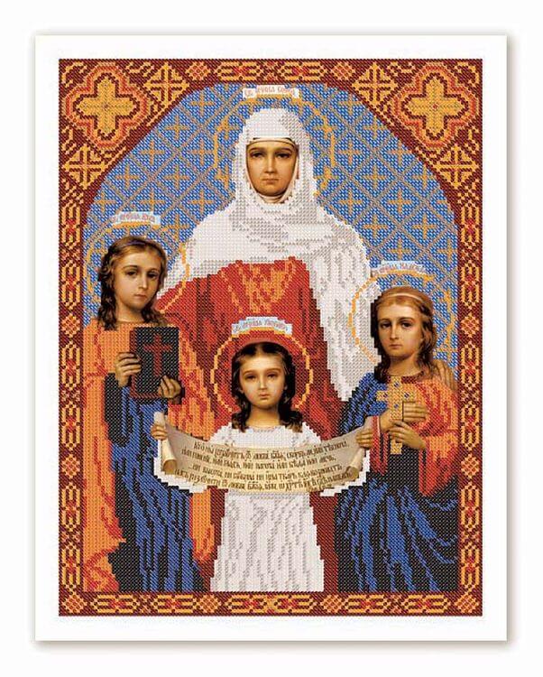 Рисунок на ткани «Святые Вера, Надежда, Любовь и мать их»