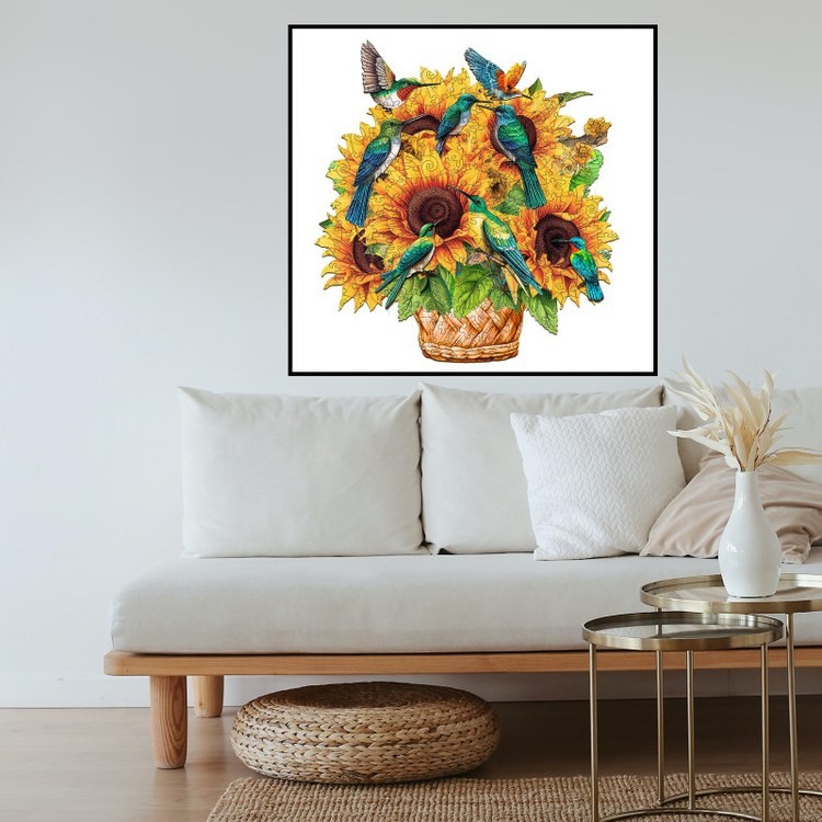 Деревянные пазлы «Корзина с Подсолнечниками L», Woodbests — картинка 7