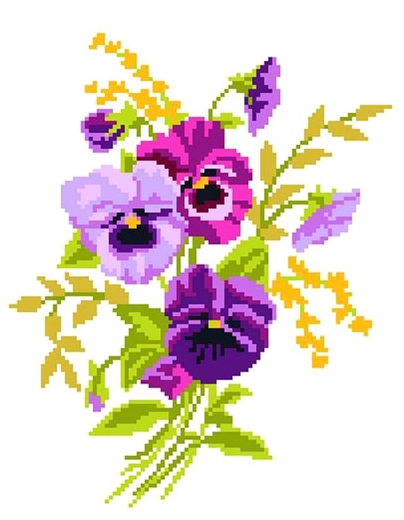 Набор для вышивания «Сиреневые цветы», NITEX