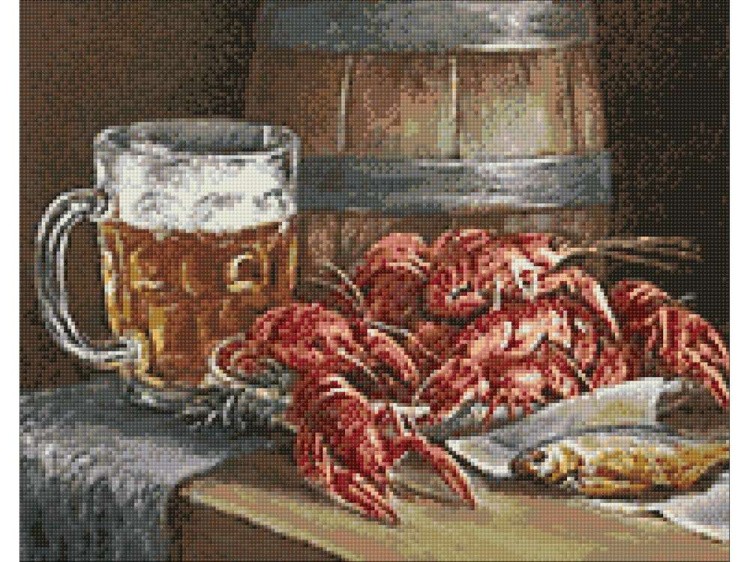 Алмазная вышивка «Пиво и раки» — картинка 2