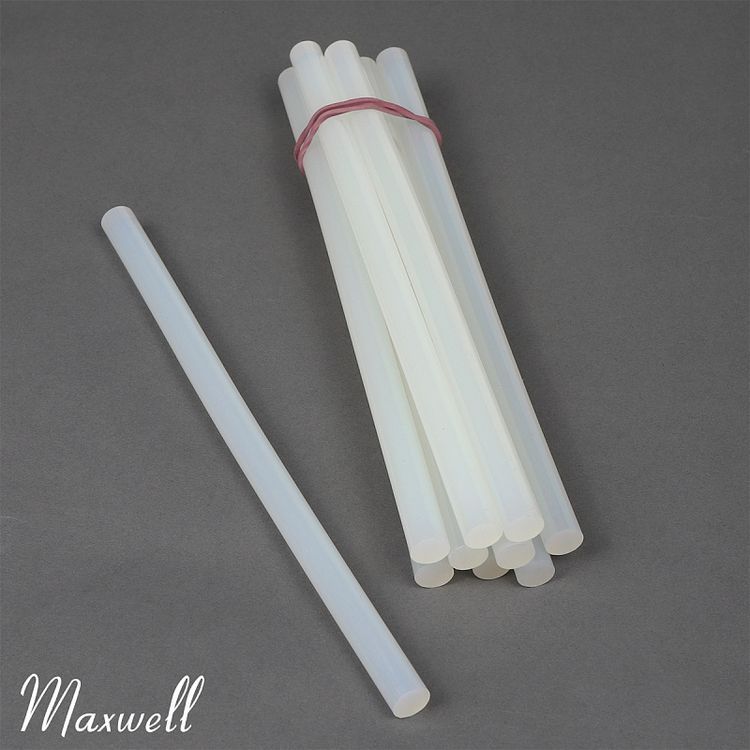 Клей для клеевого пистолета прозрачный Maxwell Glue d 11,2 мм, L 210 мм, 20 шт. — картинка 2