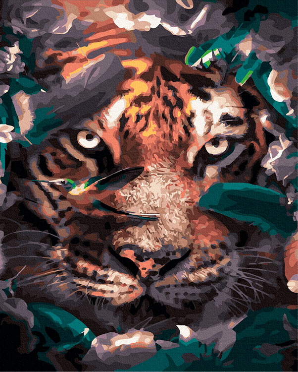 Картина по номерам «Тигр в засаде»
