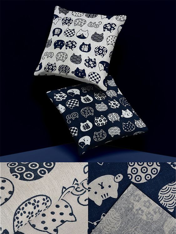 Ткань Лен, 140 г/м², 5 м x 150 см, цвет: белый, синий, животный принт, TBY — картинка 7