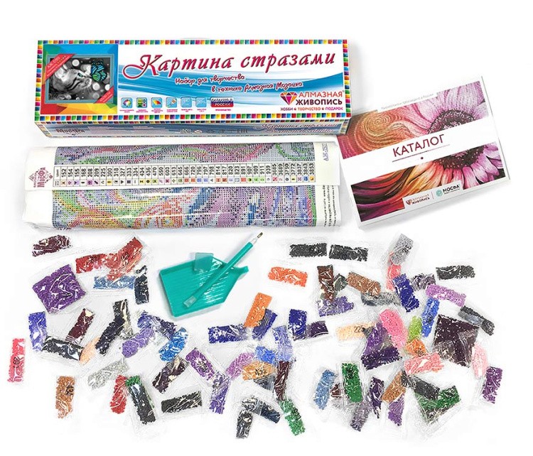 Алмазная вышивка «Бенгал и бабочка» — картинка 3