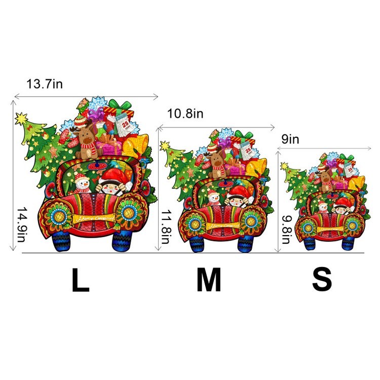 Деревянные пазлы «Новогодняя Машина XL», Woodbests — картинка 3
