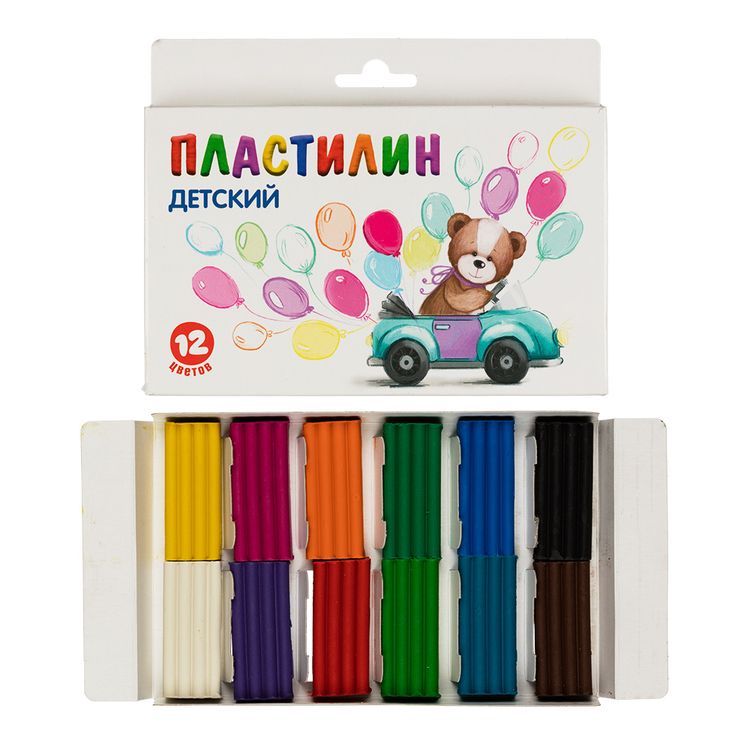 Пластилин Мишка KNYB-12, 12 цветов — картинка 2