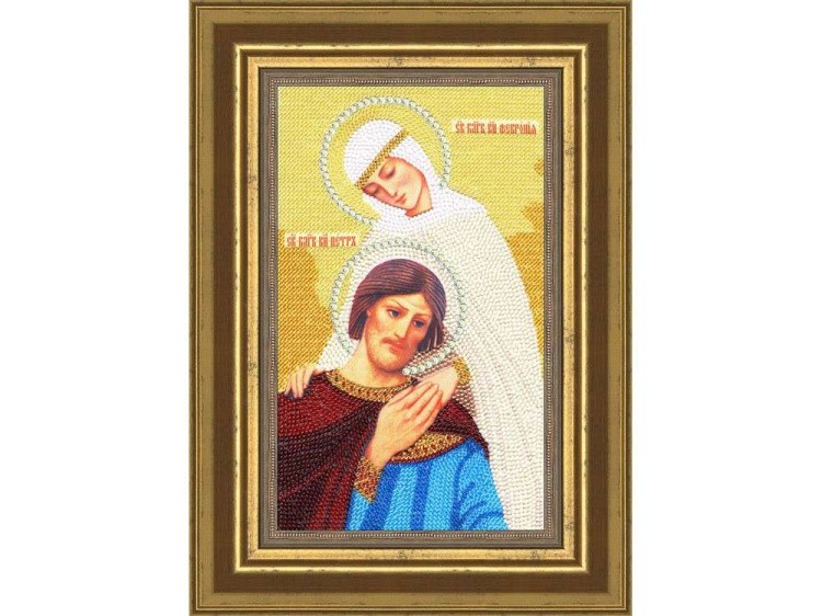 Набор вышивки бисером «Икона «Святые Петр и Феврония»» — картинка 2