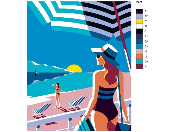 Картина по номерам «На пляже» — картинка 2