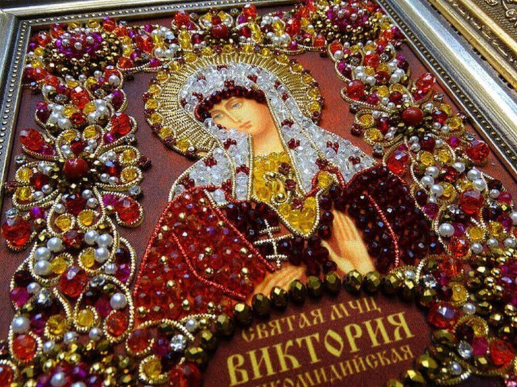 Набор вышивки хрустальными камнями «Святая Виктория» — картинка 10