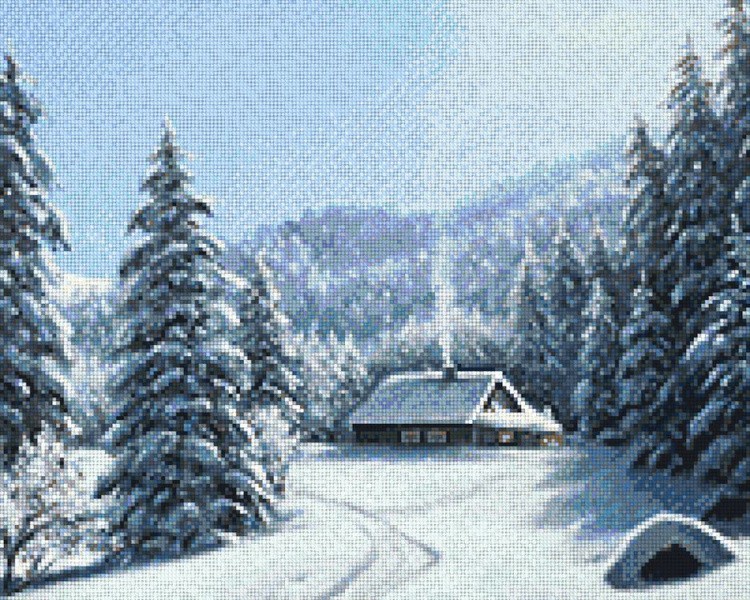 Алмазная вышивка «Зимний день» — картинка 3