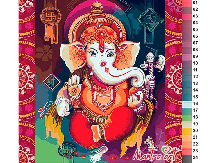 Картина по номерам «Ганеша танцующий» — картинка 2