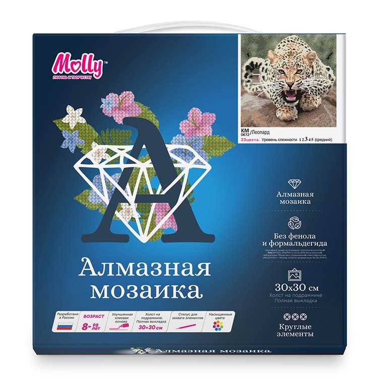Алмазная вышивка «Леопард» — картинка 3