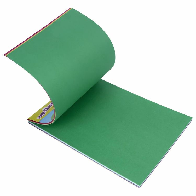 Цветной картон А4, тонированный в массе, 48 листов, 12 цветов, склейка, Юнландия — картинка 4