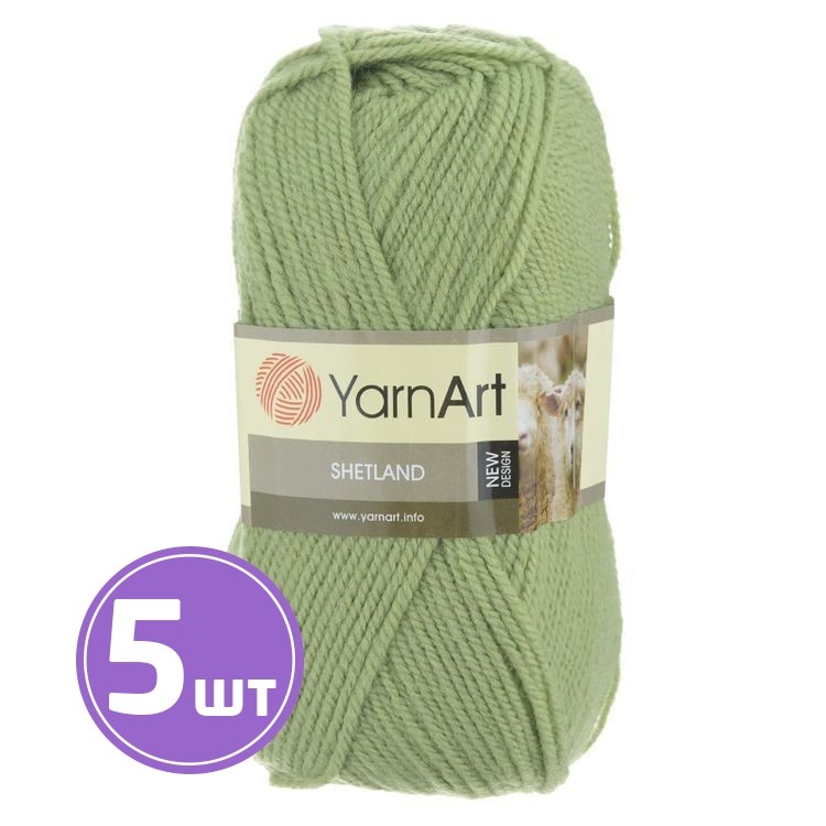 Пряжа YarnArt Shetland (525), фисташковый, 5 шт. по 100 г