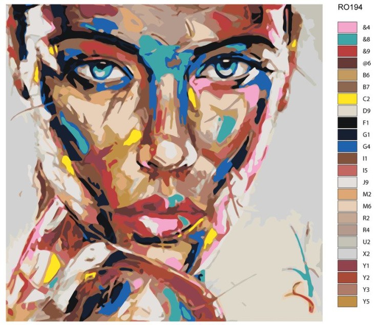 Картина по номерам «Портрет в краске» — картинка 2