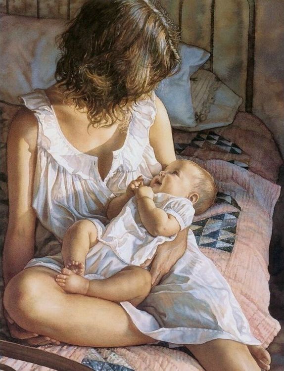 Картина по номерам «Молодая мать» — картинка 2