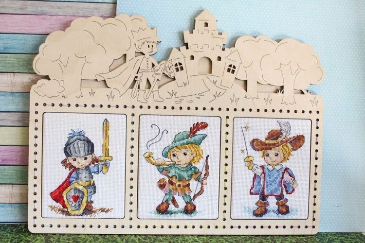 Рамка тройная «Маленький герой», 31х40 (14х11) — картинка 2