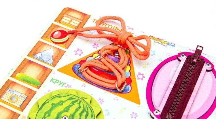 Развивающее пособие из дерева. Бизиборд «Геометрические формы» — картинка 3