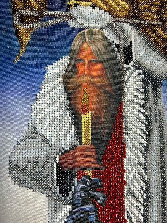 Рисунок на ткани «Человек с филином» — картинка 3