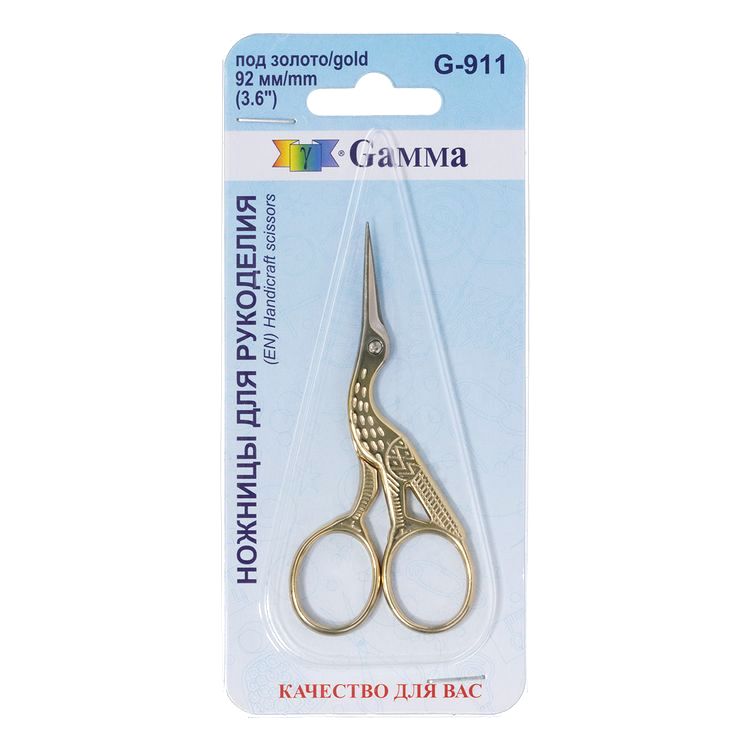 Ножницы для рукоделия «Цапельки», в блистере, 92 мм, Gamma — картинка 2