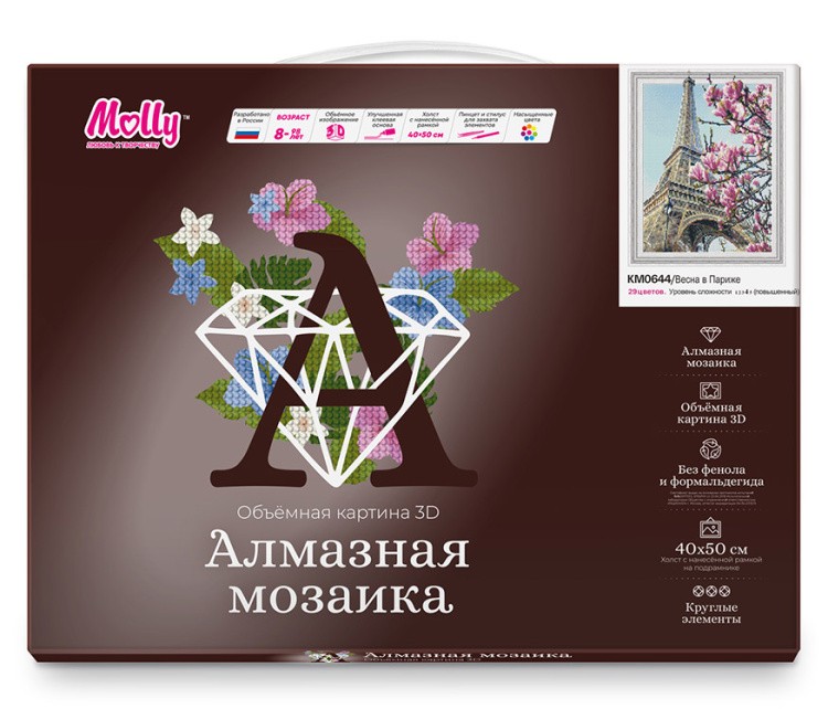 Алмазная вышивка 5D «Весна в Париже» — картинка 2