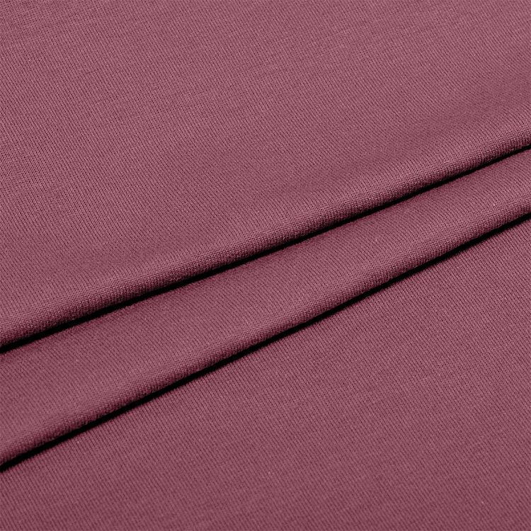 Ткань трикотаж Футер 2х нитка, петля, с лайкрой, 6 м, ширина 180 см, 230 г/м2, пенье, цвет: брусника, TBY — картинка 3