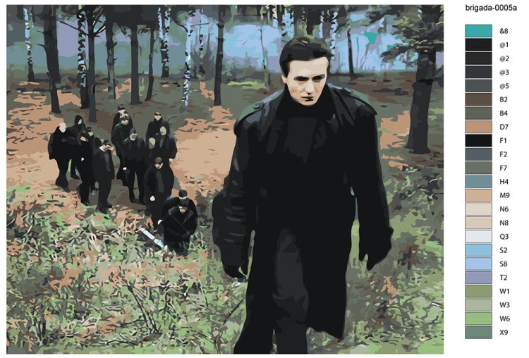 Картина по номерам «Бригада: Саша Белый» — картинка 2