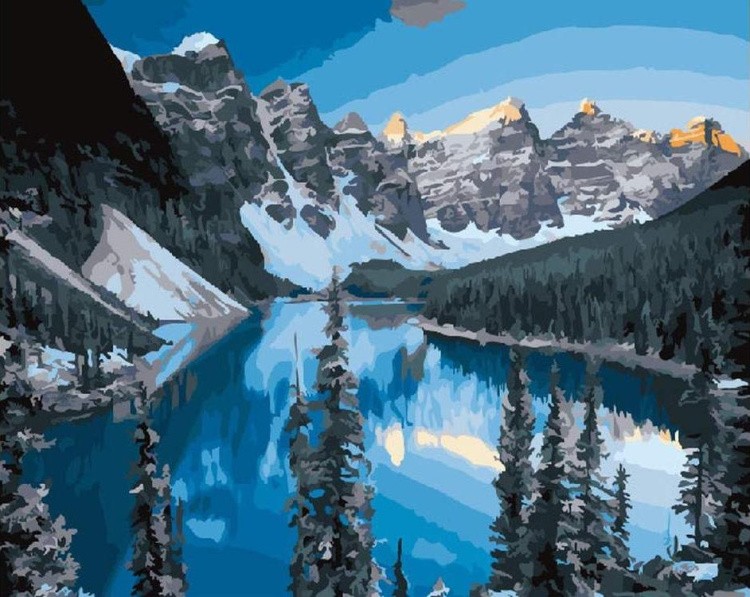 Картина по номерам «Канадское озеро»