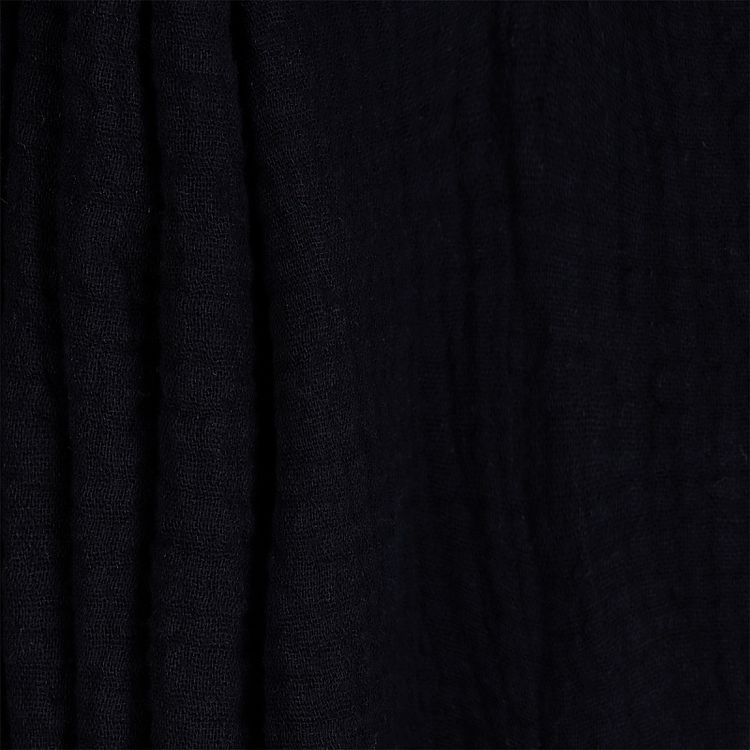 Ткань Муслин, 1 м х 130 см, 125 г/м², цвет: черный, TBY — картинка 2