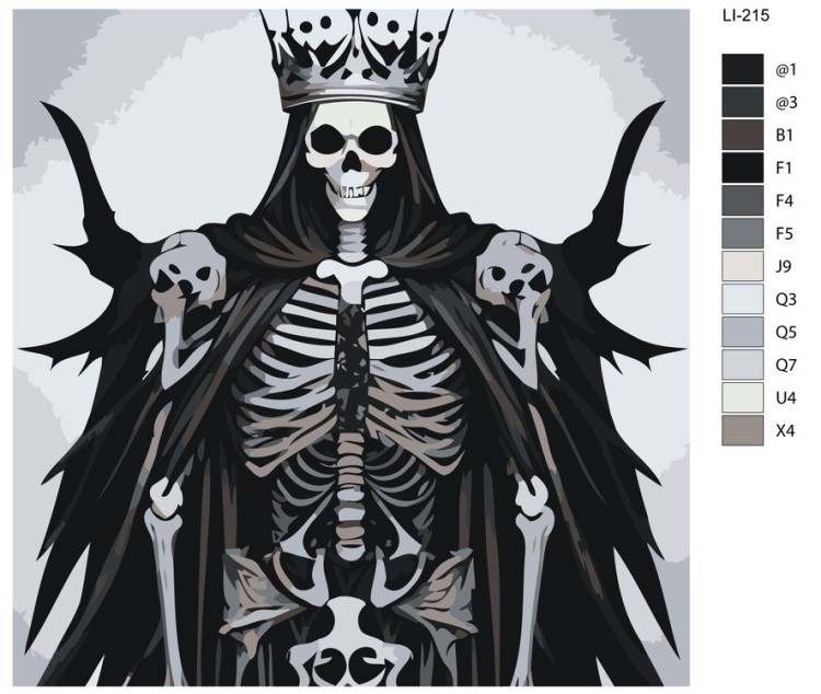 Картина по номерам «Скелет в плаще» — картинка 2